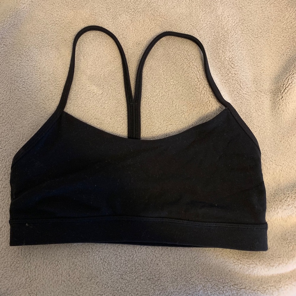 New, never worn, black lululemon flow Y bra
